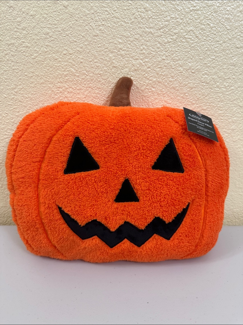 Holiday Home Orange Pumpkin Shaped Decor Pillow